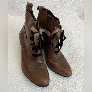 Born Leather Ankle Boots with laces
